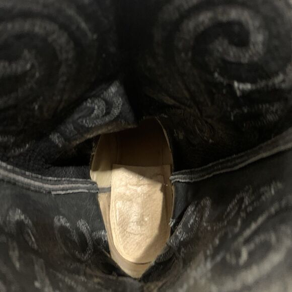 Justin 1409 Men's size 10.5 D Buck Black Leather Western Cowboy Boots - Picture 12 of 12